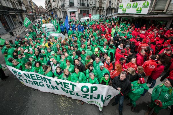 Streik der Beschäftigten des Non-Profit-Sektors in Brüssel