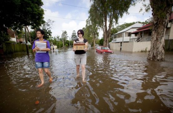 Überschwemmungen in Queensland - hier Vorort von Brisbane