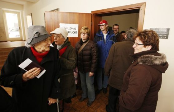 Wahllokal in Allenstein in der Nähe von Wien