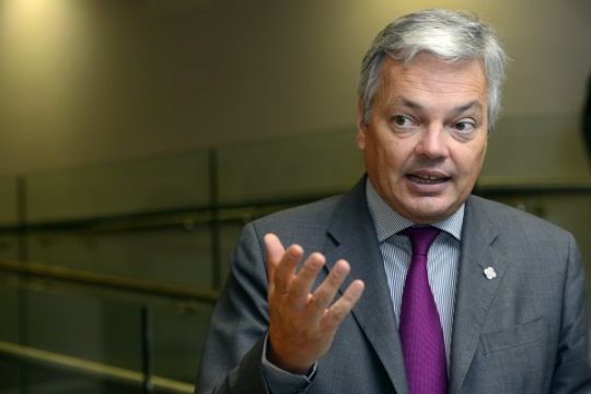 Außenminister Didier Reynders in Dublin