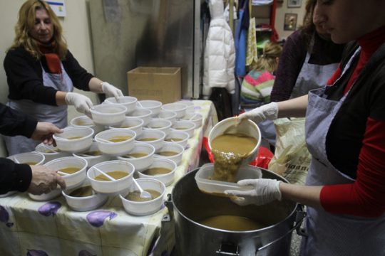 Suppenküche in Athen