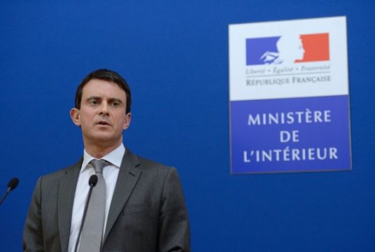 Frankreichs Innenminister Manuel Valls in Paris
