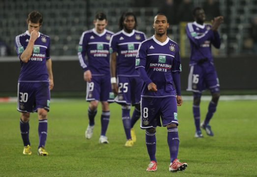 Enttäuschung bei den Spielern des RFC Anderlecht