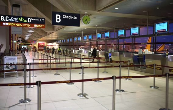 Gähnende Leere: Streik am Flughafen Köln/Bonn