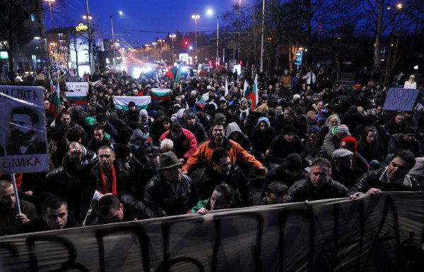 Protest gegen hohe Strompreise in Sofia