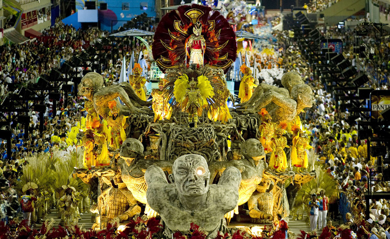 Karneval in Rio: "Inocentes de Belford Roxo" präsentieren Südkoreas Kultur