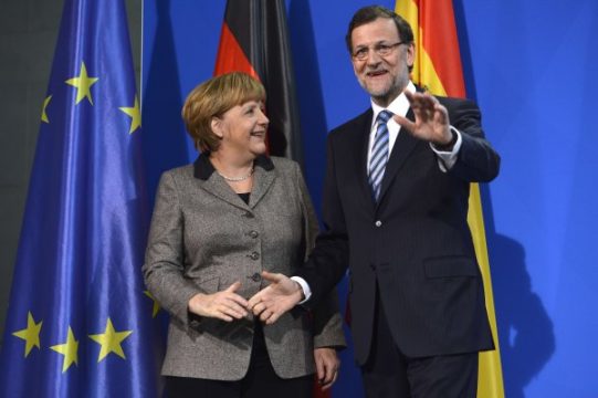 Die deutsche Kanzlerin Angela Merkel und der spanische Ministerpräsident Mariano Rajoy
