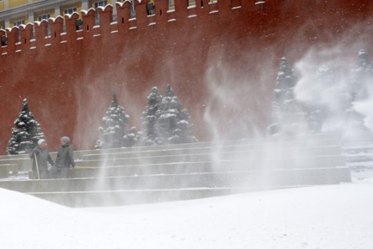 Heftiger Schneefall in Moskau