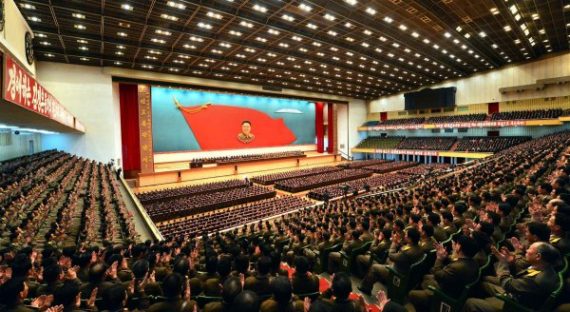 Massenversammlung zum 71. Geburtstag von Nordkoreas früherem Machthaber Kim Jong Il