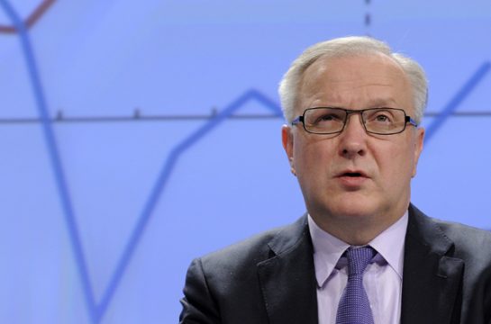 EU-Währungskommissar Olli Rehn stellt Konjunkturprognose vor