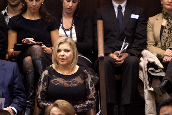 Sara Netanjahu bei der Parlaments-Eröffnung