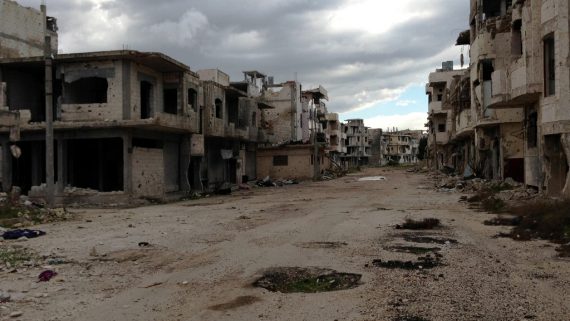 Zerstörung in Homs, Syrien