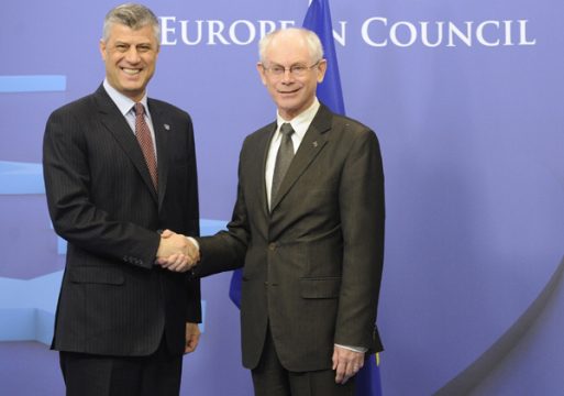 Kosovo-Regierungschef Hashim Thaci bei Eu-Ratspräsident Herman Van Rompuy