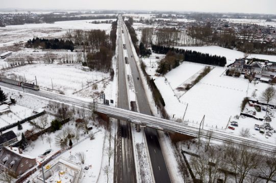 Schneechaos rund um Brüssel