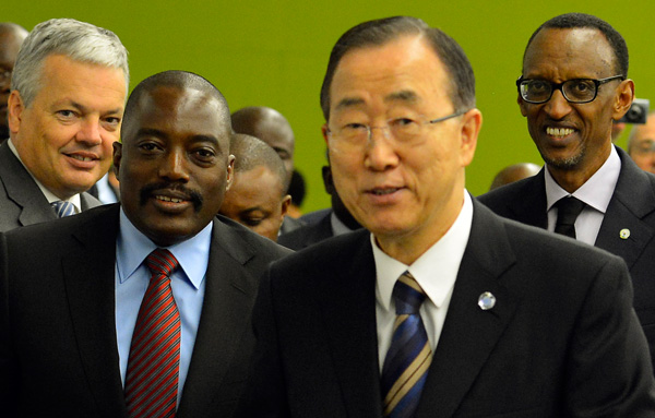 UN-Generalsekretär Ban und Kongos Staatschef Kabila