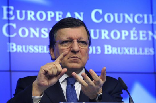EU-Kommissionspräsident Barroso bei der Abschluss-Pressekonferenz des EU-Gipfels in Brüssel