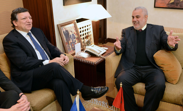 José Manuel Barroso mit dem marokkanischen Ministerpräsidenten Abdelilah Benkirane