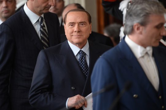 Silvio Berlusconi nach dem nach einem Gespräch mit Staatspräsident Giorgio Napolitano in Rom