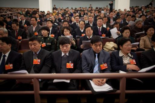 Delegierte beim Kongress in der Großen Halle des Volkes