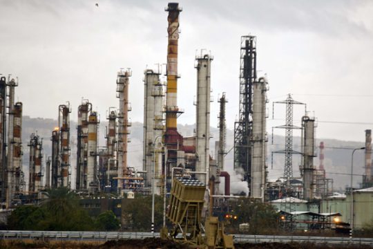 Das Raketenabwehrsystem Eisenkuppel in der Nähe der Stadt Haifa