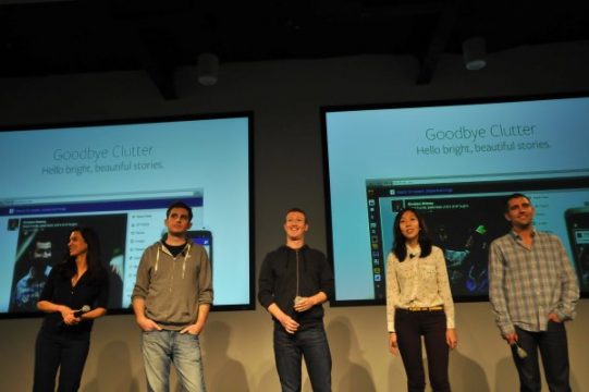 Das Team um Facebook-Gründer Mark Zuckerberg stellt das neue Design vor