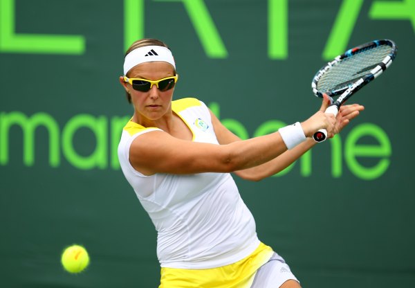 Kirsten Flipkens im Viertelfinale des WTA-Tennisturnier in Miami: