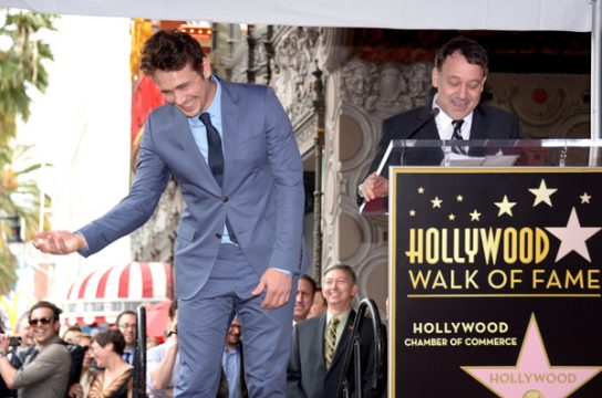 James Franco und Regisseur Sam Raimi auf dem Walk of Fame