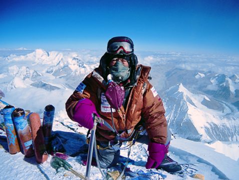 Der 75-jährige Yuichiro Miura am 25. Mai 2008 auf dem Gipfel des Mount Everest