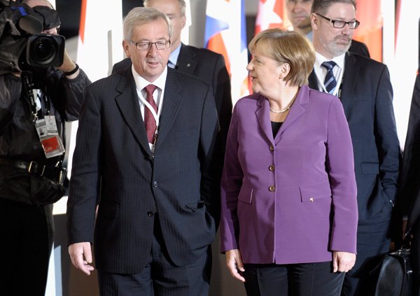 Jean-Claude Juncker fühlt sich Angela Merkel und der CDU verbunden (Cannes, 11/2011)