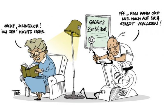 Grüne Zertifikate - Karikatur von Valentine Lilien