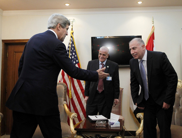 Überraschungsbesuch in Bagdad: US-Außenminister John Kerry bei Parlamentssprecher Osama al-Nujaifi
