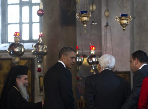 Obama besucht die Geburtskirche in Bethlehem