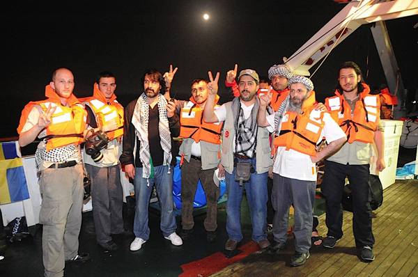 Die Besatzung der "Mavi Marmara" am Tag vor der Erstürmung
