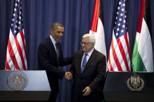 US-Präsident Barack Obama mit Palästinenserpräsident Mahmud Abbas in Ramallah