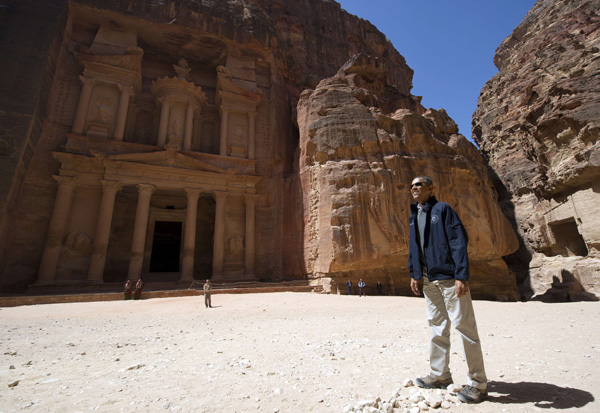 US-Präsident Barack Obama besucht die Felsenstadt Petra in Jordanien