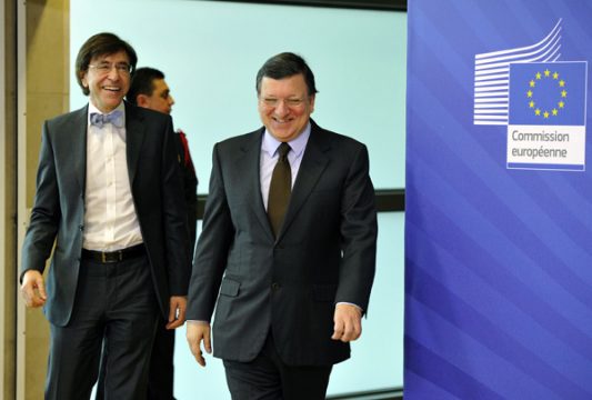 Premier Di Rupo und Kommissionspräsident Barroso in Brüssel