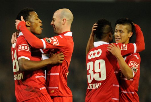 Standard feiert das 4:0 in Löwen