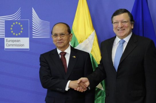 Birmas Präsident Thein Sein mit EU-Kommissionspräsident José Manuel Barroso