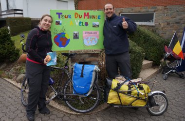 Mit dem Fahrrad auf Weltreise: Samantha Keutgen und Vincent Fellin