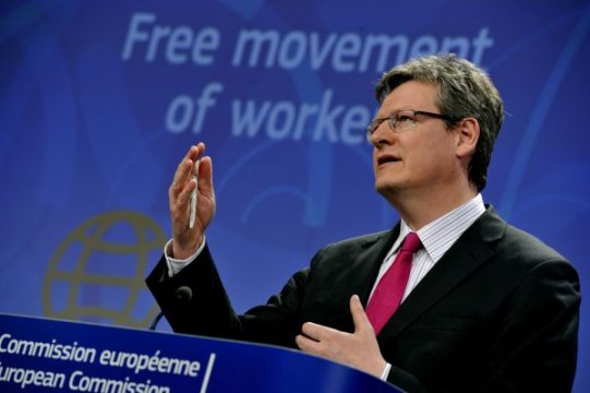 EU-Arbeitskommissar Laszlo Andor am 26.4. in Brüssel