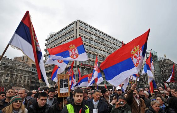 Proteste in Belgrad (6. April)