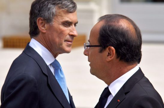 Jérôme Cahuzac und François Hollande (Juli 2012)
