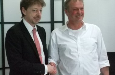 Claude Steinmetz (Luxlait) und Erwin Schöpges (Faircoop)