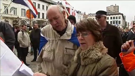 Flussschiffer demonstrieren vor dem Europäischen Parlament