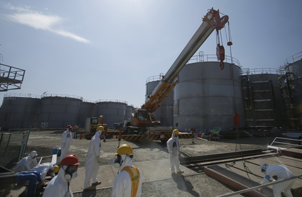 Arbeiten am Atomkraftwerk Fukushima Daiichi (11. März)