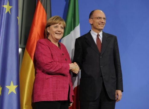 Angela Merkel und Enrico Letta in Berlin