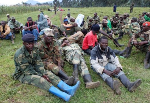 Nach Ruanda geflohene M23-Rebellen am 16.3. in Gasizi