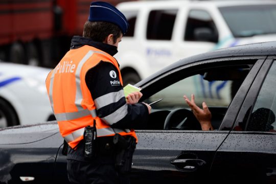 Polizeikontrolle in Lanaken