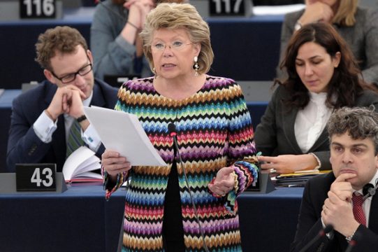 EU-Justizkommissarin Viviane Reding im Europaparlament