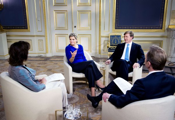 Kronprinz Willem-Alexander und Prinzessin Máxima in einem TV-Interview